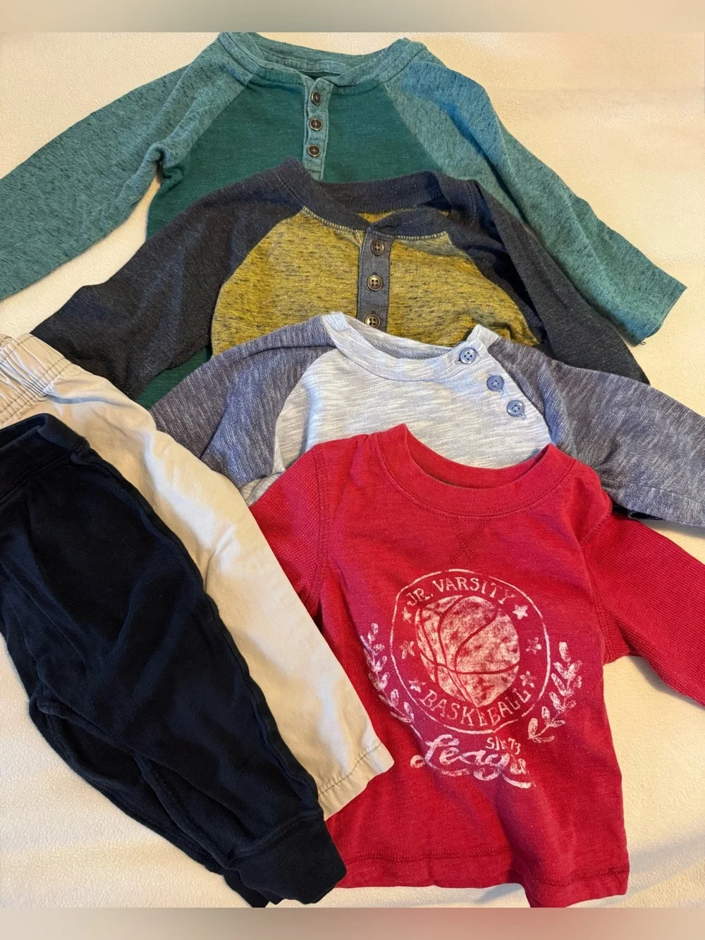 Huge Lot Baby Boy Cool Weather 6-18M Pants Tops 33 pcs Carter’s Old Navy